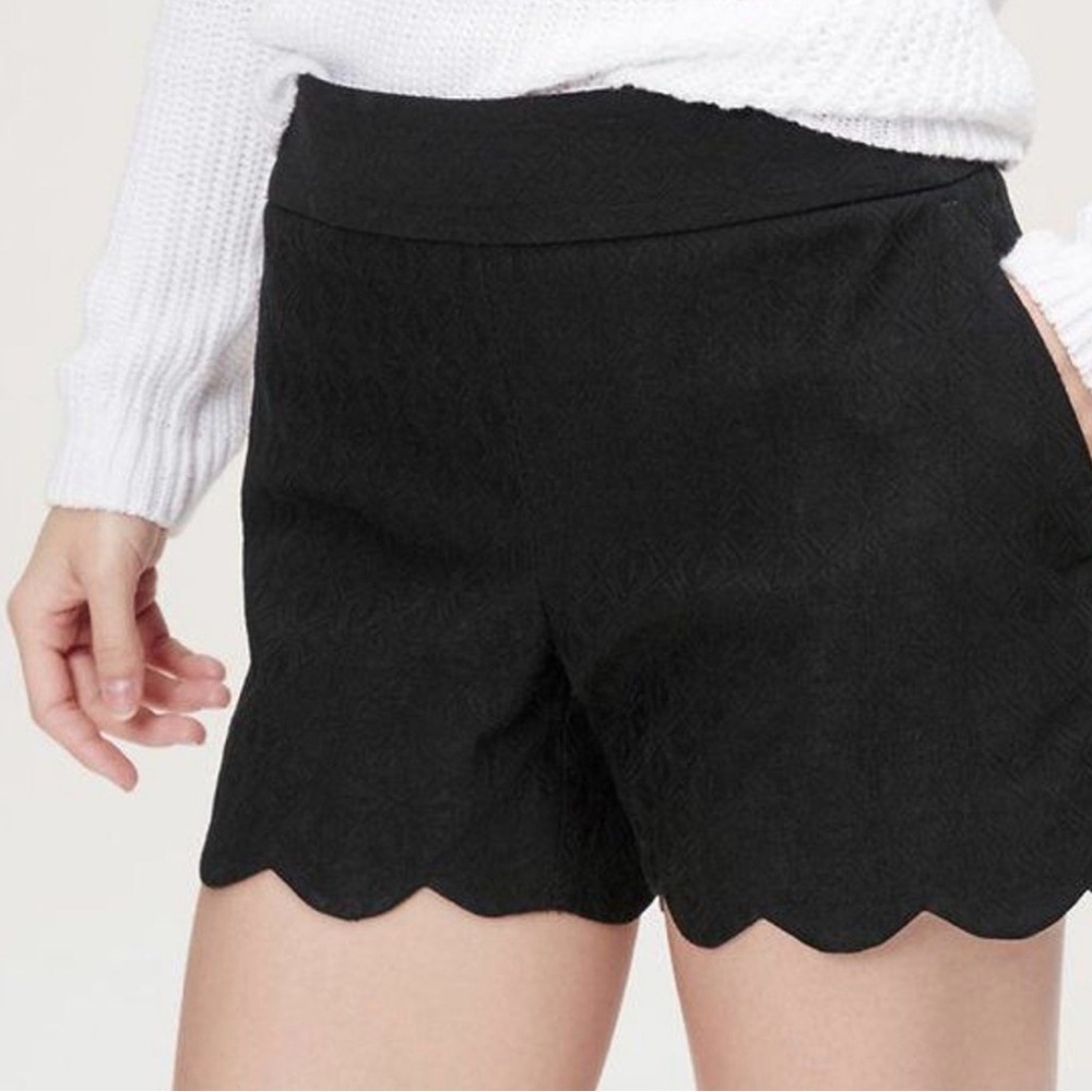 LOFT Riviera Jacquard Scallop Shorts - Sz 18